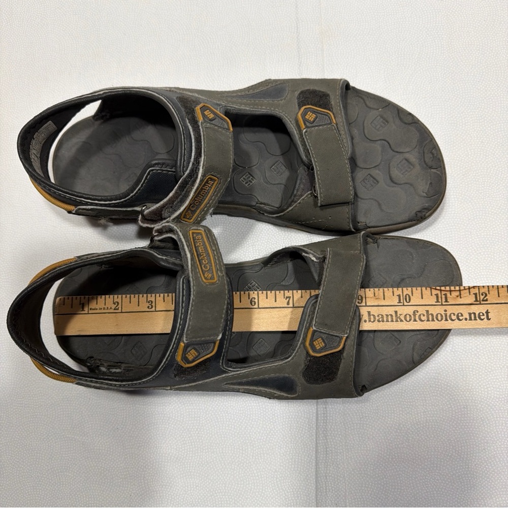 Columbia Hook & Loop Sandals Gray & Gold Great For Outdoor & Water No Size C Pic - Picture 6 of 7